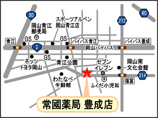 常國薬局　豊成店地図